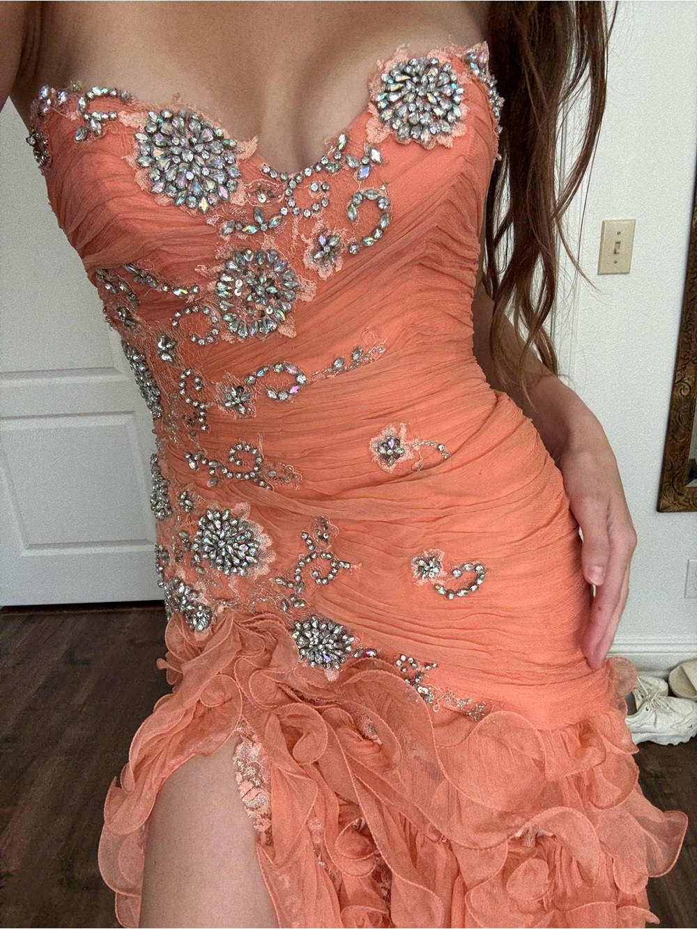 Y2K silk terani couture silk gown